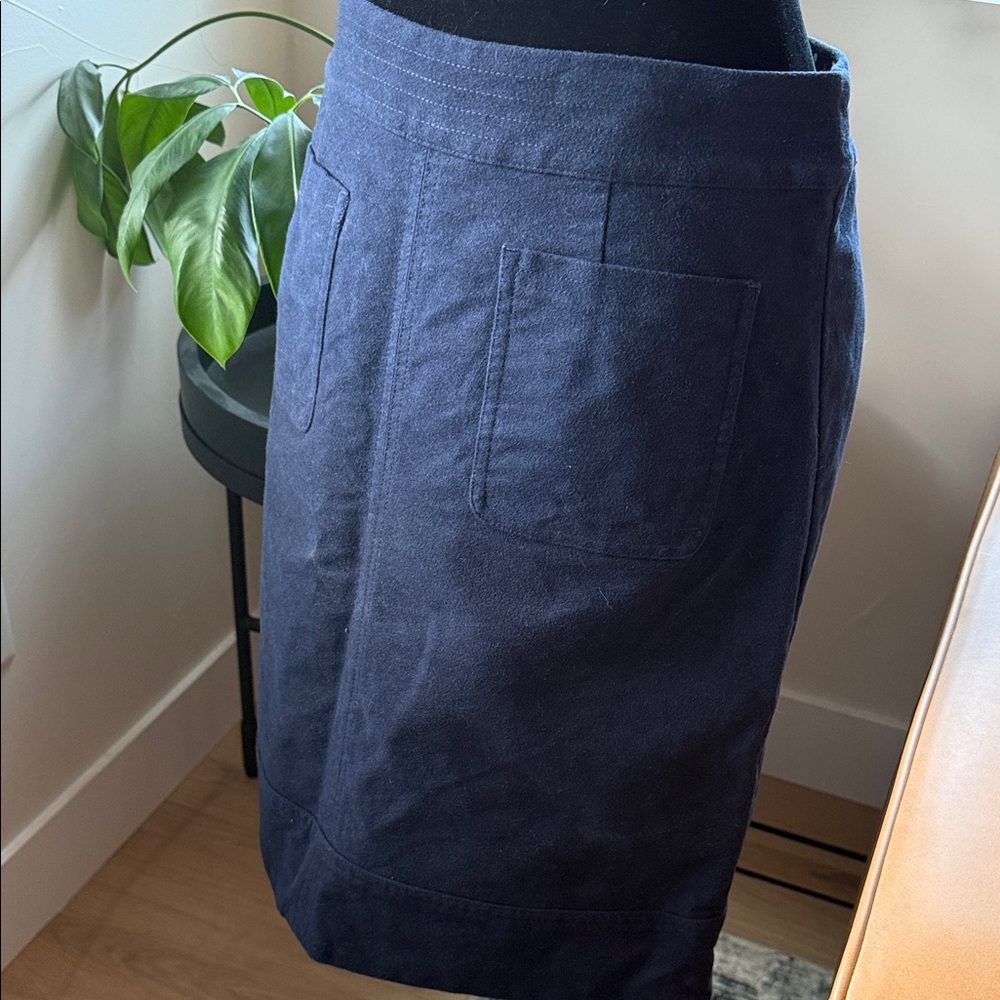Boden Navy Pencil Skirt with Pockets